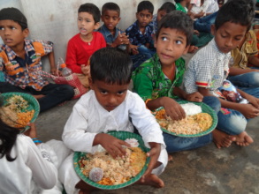 Mid day meal provided to children
