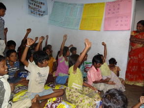 Children actively involved with teachers