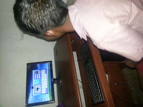Child working on Computer