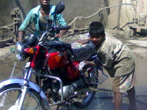 Children working in Water Service Station