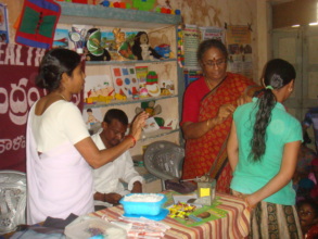 Immunization camp for children in slum