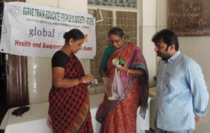 Medicines distribution in health camp
