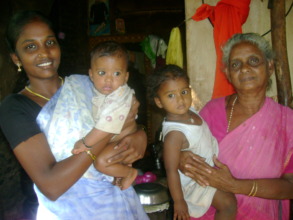 Prasanna with Children& Mother in Law