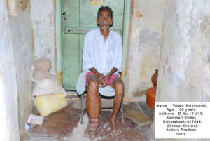 Mr.V.Krishnaiah in his house during July,2011