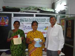 K S Reddy giving Medicines to LF patients