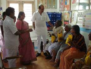 Project Leader & Dr.Naidu with Filariasis Patients