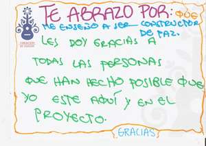 A HUG from one of the kids - Un ABRAZO de un niño