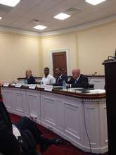 Member Anthony speaks at a congressional hearing