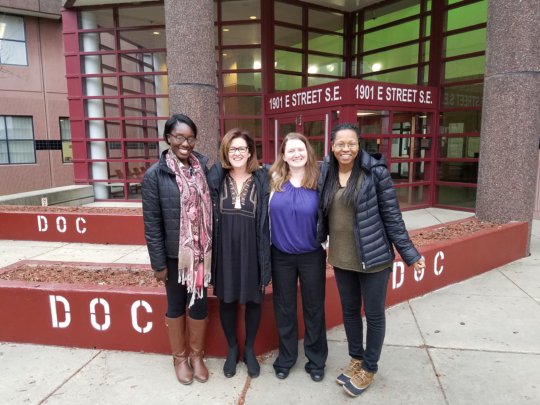 Author Patricia McCormick with FM staff