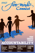 Cover art for the Free Minds Connect magazine
