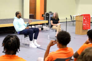 Carmelo Anthony at our youth book club