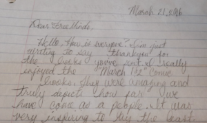 LW writes from federal prison
