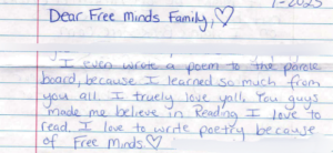 A letter from member AG