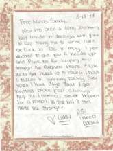 Linda writing from federal prison