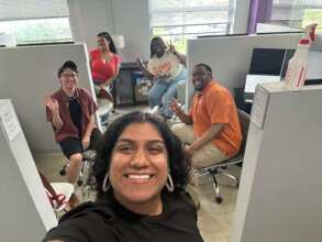 Our team members in the office