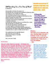 Sample poetry comments from our latest Write Night