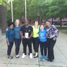 Free Minds staff with author Tony Lewis, Jr.