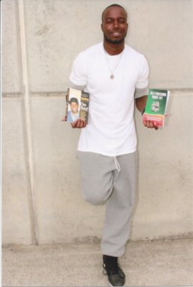 Wayne (in federal prison) with his favorite books
