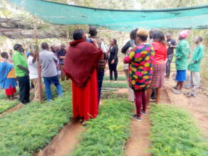 Farmers training at DNRC tree Nursery