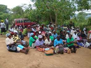 Farmers we're working with at a weekly meeting