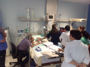 Dr. Sergio, the surgeon, comes for a visit.