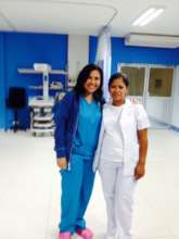 Two members of the medical team in Managua
