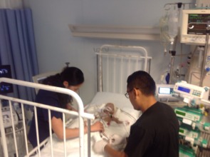 In recovery after surgery, helped by syringe pump