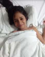 Andrea (7) from Carazo manages a winning smile