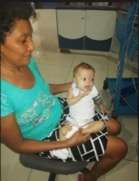 Unnamed baby (11 mo.) with mother Gissella
