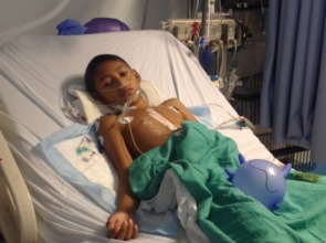 Child Recuperating After Surgery
