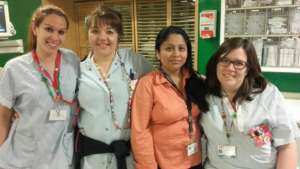Madrid nurses with Ana Rosa