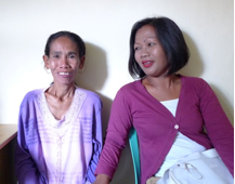 Ibu Hamisah and one of her patients