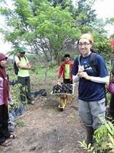 Conservation Director Erica at the replanting