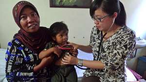 Checking up on an infant