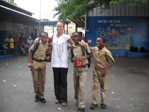 Rep. Tanya McLennon with students-St. Peter Claver
