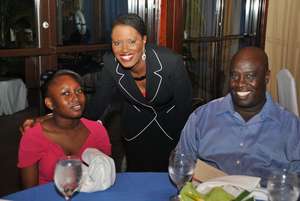 Trevisa is greeted by CEO of CEF, Nikiki Bogle