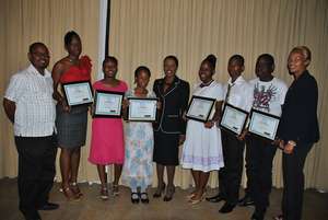 Ms. McLennon with Scholarship Recipients in 2010