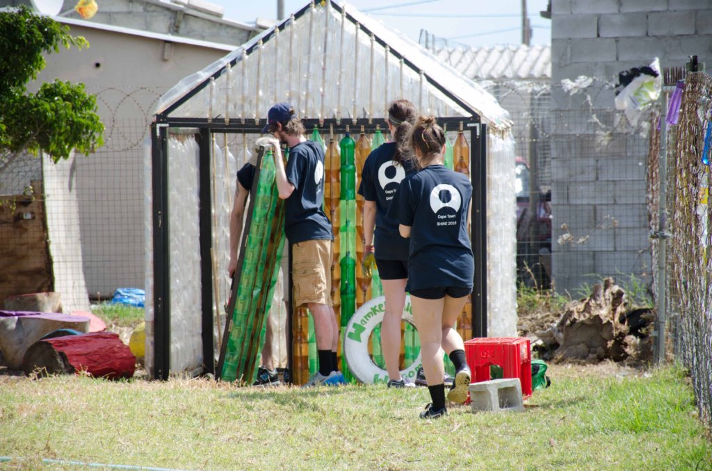 We've even made a greenhouse from plastic bottles!