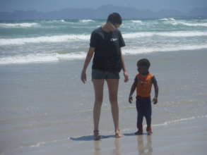 We ended a wonderful day at the beach!