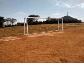 Repainted goal posts