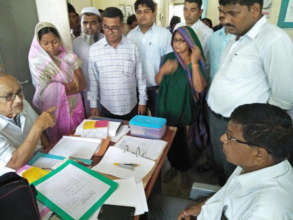 Visit of Collector at the camp