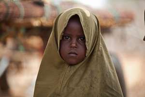 A Somali refugee girl near Hamey, Kenya