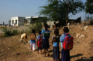 On the way to school