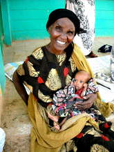 Hijad with his grandmother Halima, Gode Hospital