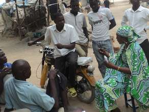 Sensitization activity with taxi moto drivers