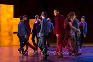 Juan dancing with one of his teachers at a show