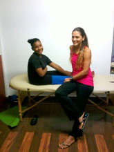 Ready for her physical therapy!