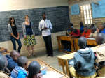 teaching session with volunteers