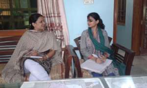 Miss Tahira interviewing Miss. Anita for the job