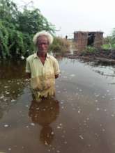 Flood water in villages